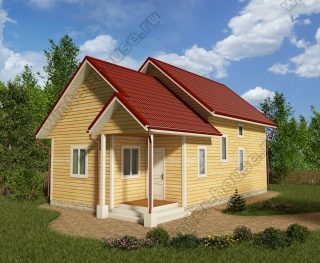 Проект двухэтажного дома для постоянного проживания 11 на 6