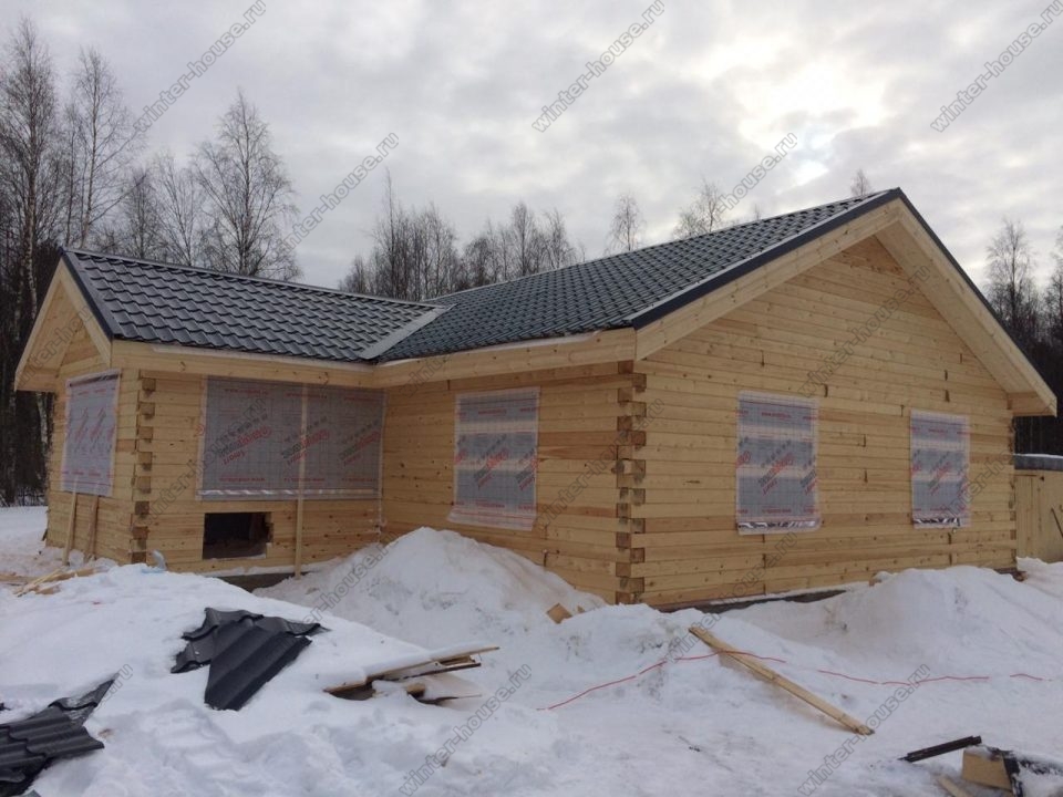 проекты одноэтажных финских домов из бруса