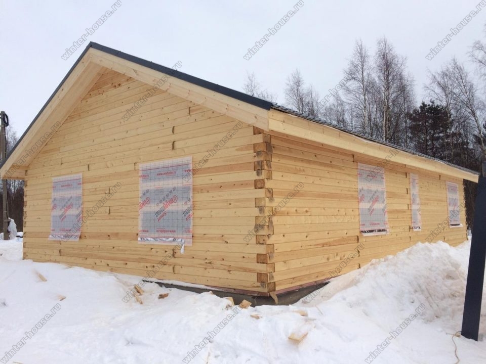 финский проект одноэтажного дома из профилированного бруса